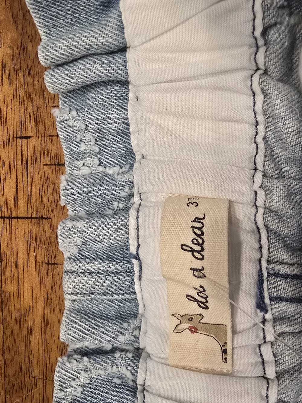 Doe a Deer Girls Floral Pearl Denim Shorts – Size 3T (Oversized Fit, Fits Up to
